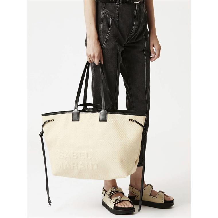 Isabel Marant Wydra Tote Bag Natural/Black